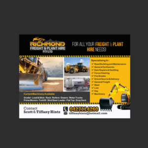 RICHMOND FREIGHT & PLANT HIRE NEEDS A FLYER  | Flyer Design by NatPearlDesigns