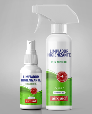 AIRQUID needs a label for a Surface Cleaner with Alcohol | Label Design by SAI DESIGNS