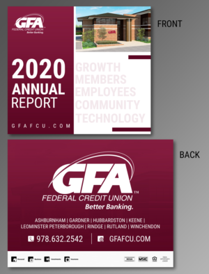 2019 Creative Annual Report Front and Back Cover Design Credit Union  | Book Cover Design by SAI DESIGNS