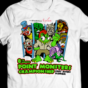 Pinball Asylum 8th Annual Point Monsters T-Shirt Design | T-shirt Design by Abiyoso28