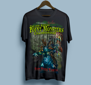 Pinball Asylum 8th Annual Point Monsters T-Shirt Design | T-shirt Design by dundun