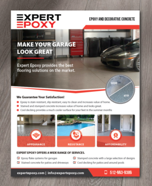 epoxy and decorative concrete information flyer | Flyer Design by alex989