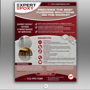 epoxy and decorative concrete information flyer | Flyer Design by DA.