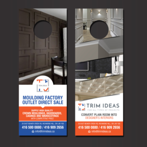 Moulding supply company needs a  Door Hanger Design | Graphic Design by Designers Hub