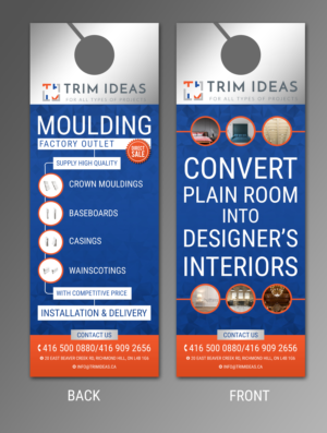 Moulding supply company needs a  Door Hanger Design | Graphic Design by SAI DESIGNS