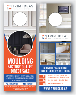 Moulding supply company needs a  Door Hanger Design | Graphic Design by desainerd