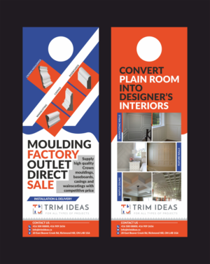 Moulding supply company needs a  Door Hanger Design | Graphic Design by GLOW