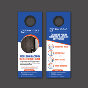 Moulding supply company needs a  Door Hanger Design | Graphic Design by Schöpfer