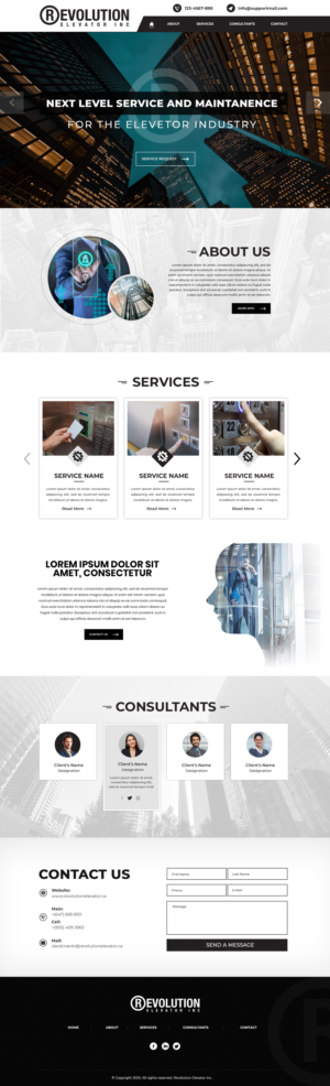 Revolution Elevator Inc  Website Deisgn | Web Design by SAI DESIGNS