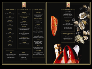 Union Sushi & Steak Dinner Menu | Menu Design by Brigitte Melissa B