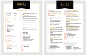 Union Sushi & Steak Dinner Menu | Menu Design by eleven