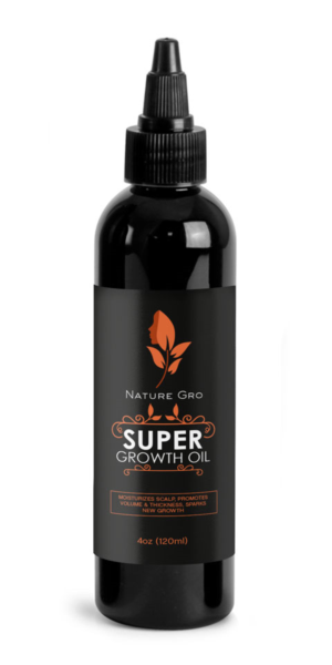 Nature Gro Super Growth Oil (all natural hair growth products)  | Etikett-Design von Soluciones Creativas