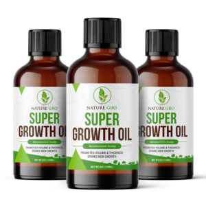 Nature Gro Super Growth Oil (all natural hair growth products)  | Etikett-Design von SAI DESIGNS