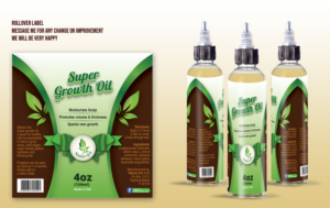 Nature Gro Super Growth Oil (all natural hair growth products)  | Label Design by oasegrafis