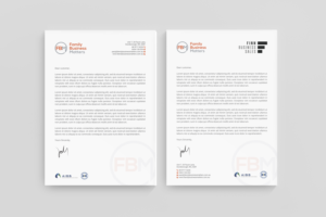 Letterhead design x 2, follower page, with compliments slip and envelope design X 2 | Stationery Design by R.design