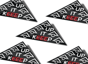 Keeep it up is our company motto. Need "keeep it up" sticker design for promotional pur... | Sticker Design by Kristina Andonoff