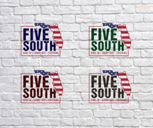 Five South  Dine in - Carry out - catering | Logo Design by step forward 2