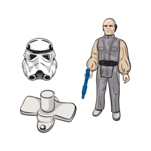 Custom Graphic Icons for Vintage Kenner Star Wars Weapons and Accessories | Graphic Design by Samantha Ward Design