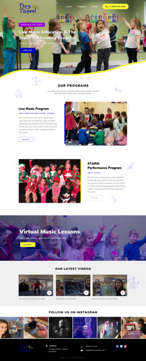 New Web Design Project for kids music school | Web Design by WebPixel