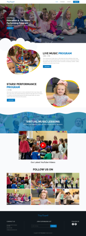 New Web Design Project for kids music school | Web Design by sai.designer87