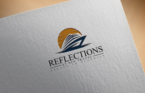 "Reflections at sea Travel" ; " Escape to Serenity" | Logo Design by 4tech services