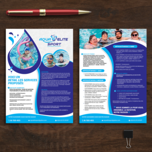 AQUA ELITE SPORT. Entreprise de coaching sportif spécialisée dans les activités aquatiques recherche | Flyer-Design von aspiremedia