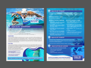 AQUA ELITE SPORT. Entreprise de coaching sportif spécialisée dans les activités aquatiques recherche | Flyer-Design von chandrayaan.creative