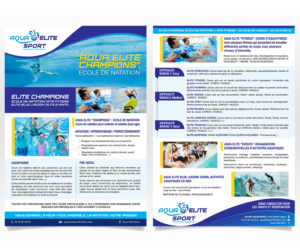 AQUA ELITE SPORT. Entreprise de coaching sportif spécialisée dans les activités aquatiques recherche | Flyer-Design von Luniere Designs