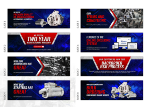 Custom Header Designs - Automotive Parts - Alternator & Starter | Graphic Design by SAI DESIGNS