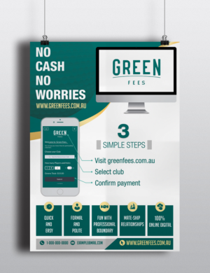 Startup online payment business - Sporting / Golf, Green Fees payment | Poster Design by CG PRITAM