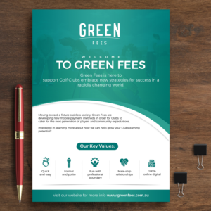 Startup online payment business - Sporting / Golf, Green Fees payment | Poster Design by aspiremedia