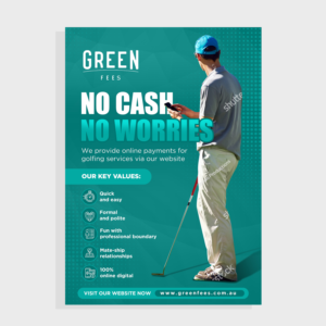 Startup online payment business - Sporting / Golf, Green Fees payment | Poster Design by Deepak_9_Malhotra