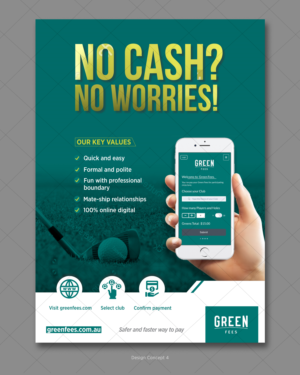 Startup online payment business - Sporting / Golf, Green Fees payment | Poster Design by D Creative