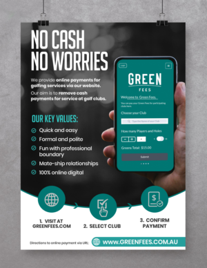 Startup online payment business - Sporting / Golf, Green Fees payment | Poster Design by SAI DESIGNS