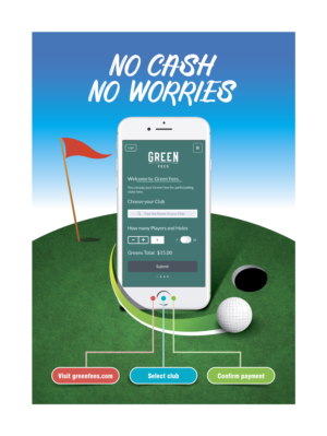 Startup online payment business - Sporting / Golf, Green Fees payment | Poster Design by atularts