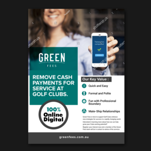 Startup online payment business - Sporting / Golf, Green Fees payment | Poster Design by Schöpfer