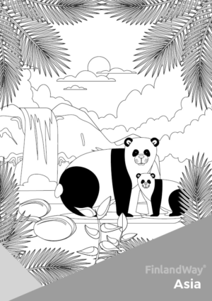 Line drawings for colouring for 2-5-year-old children: Forests, trees and animals | Grafik-Design von Sarina.dsg