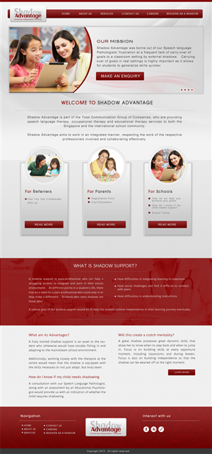 shadow advantage for children needs a website designer | Web Design by JM