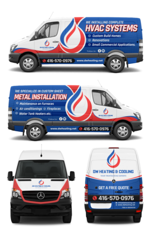 Heating, ventilation and air conditioning (Hvac) company needs a van wrap design | Car Wrap Design by SAI DESIGNS