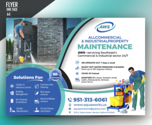 Building Maintenance Flyer specialising in hot and silent pressure cleaning | Flyer-Design von angelcolmenares3