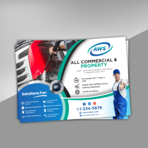 Building Maintenance Flyer specialising in hot and silent pressure cleaning | Flyer-Design von Deepak_9_Malhotra