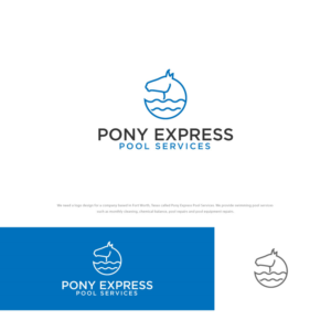 Pony Express Pool Services | Logo Design by ecorokerz