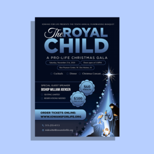 Pro-life non-profit needs a dynamic poster design for their Christmas Gala. | Poster Design by Deepak_9_Malhotra