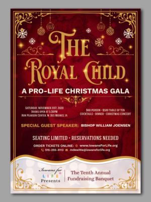 Pro-life non-profit needs a dynamic poster design for their Christmas Gala. | Poster Design by TSU Creations