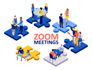 Illustration for a blog post about greater freedom in Zoom meetings | Illustration Design by Elizaveta M