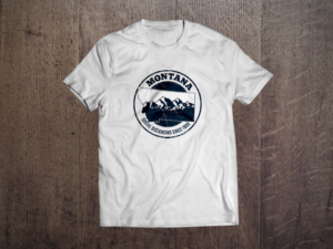 Social Distancing in mountains of MT | T-Shirt-Design von Pinky 