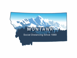 Social Distancing in mountains of MT | T-Shirt-Design von Ample Designs