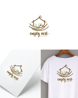 name of blog will be called Empty Nest on West and would like to have my name (smaller) underneath the logo | Logo Design by Logo bud design