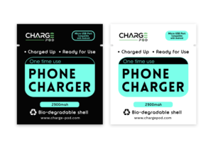 CHARGE POD (Disposable Charger) Needs packaging with actual mock up! | Packaging Design by tarokun