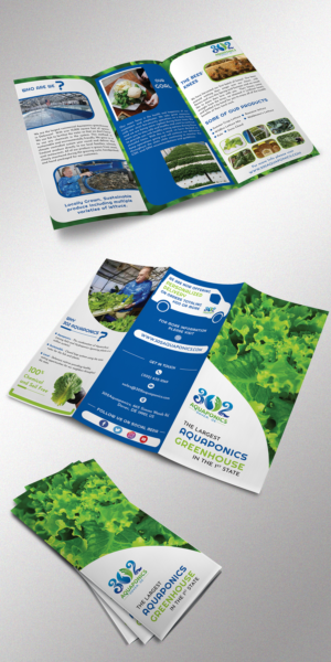 Aquaponic greenhouse needs a business brochure that shows what a unique system we have | Brochure Design by CG PRITAM